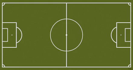 4K Ultra HD desktop wallpaper featuring a top-down view of a soccer field with clear white markings on vibrant green turf.