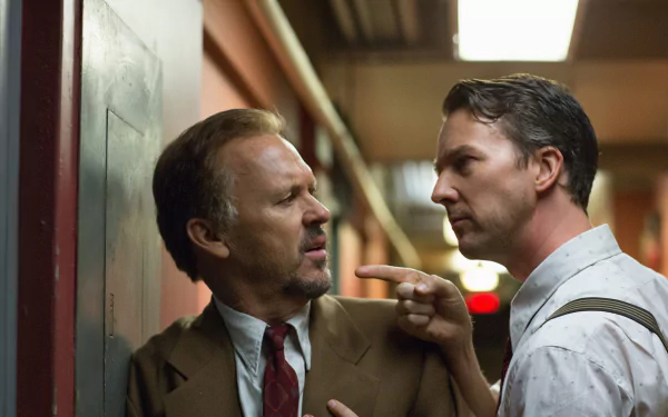 Riggan (Birdman) Michael Keaton Mike (Birdman) Edward Norton movie Birdman HD Desktop Wallpaper | Background Image