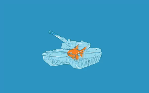 blue fish minimalist tank funny fish tank minimalist blue HD Desktop Wallpaper | Background Image