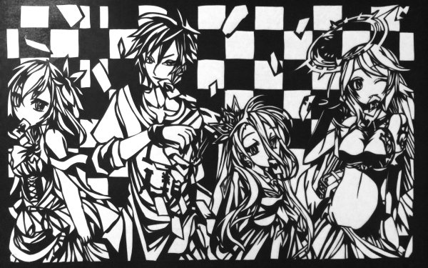 Anime No Game No Life Jibril Sora Shiro Stephanie Dola HD Wallpaper | Background Image