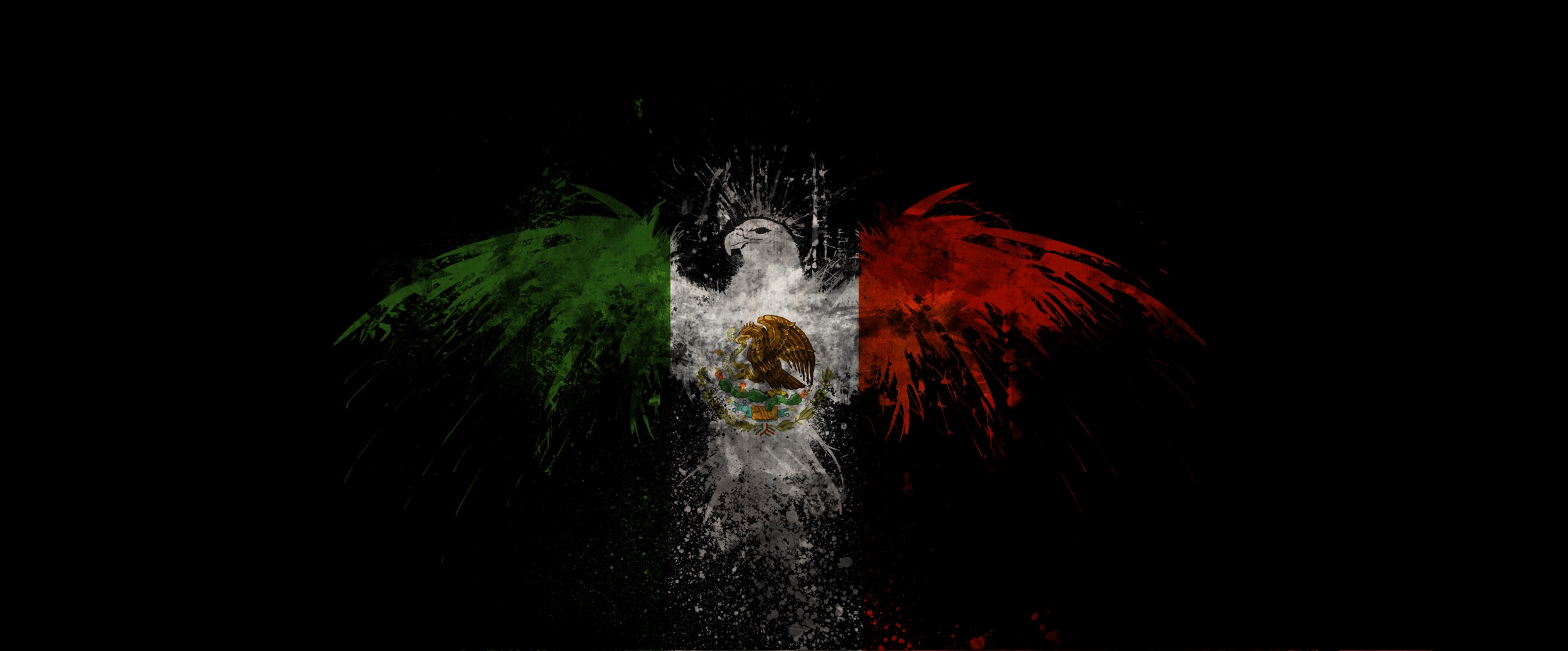 Flag Of Mexico Wallpaper And Background Image 2500x1038 Id Images, Photos, Reviews