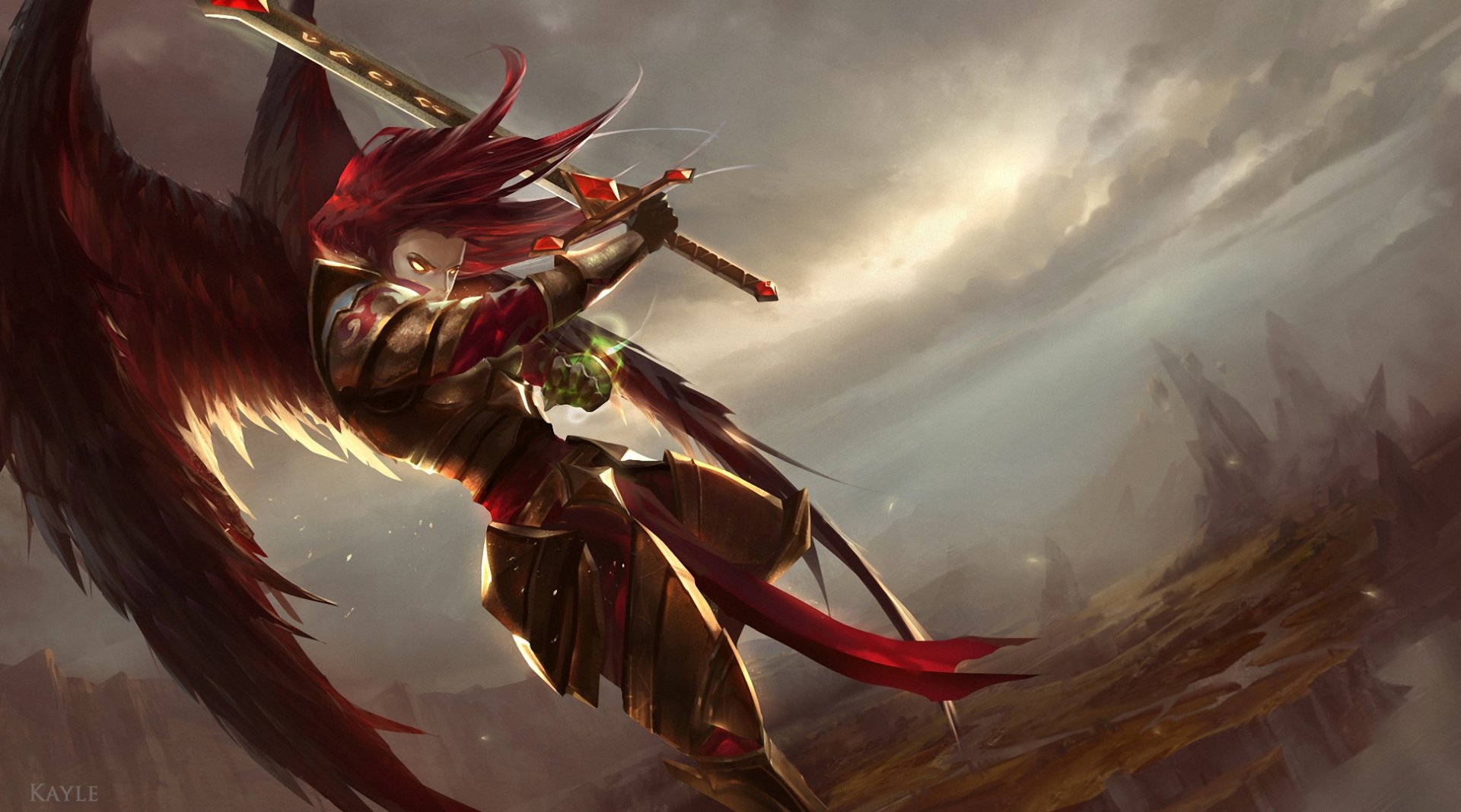 Download Armor Angel Warrior Sword Angel Woman Warrior Kayle (League Of ...