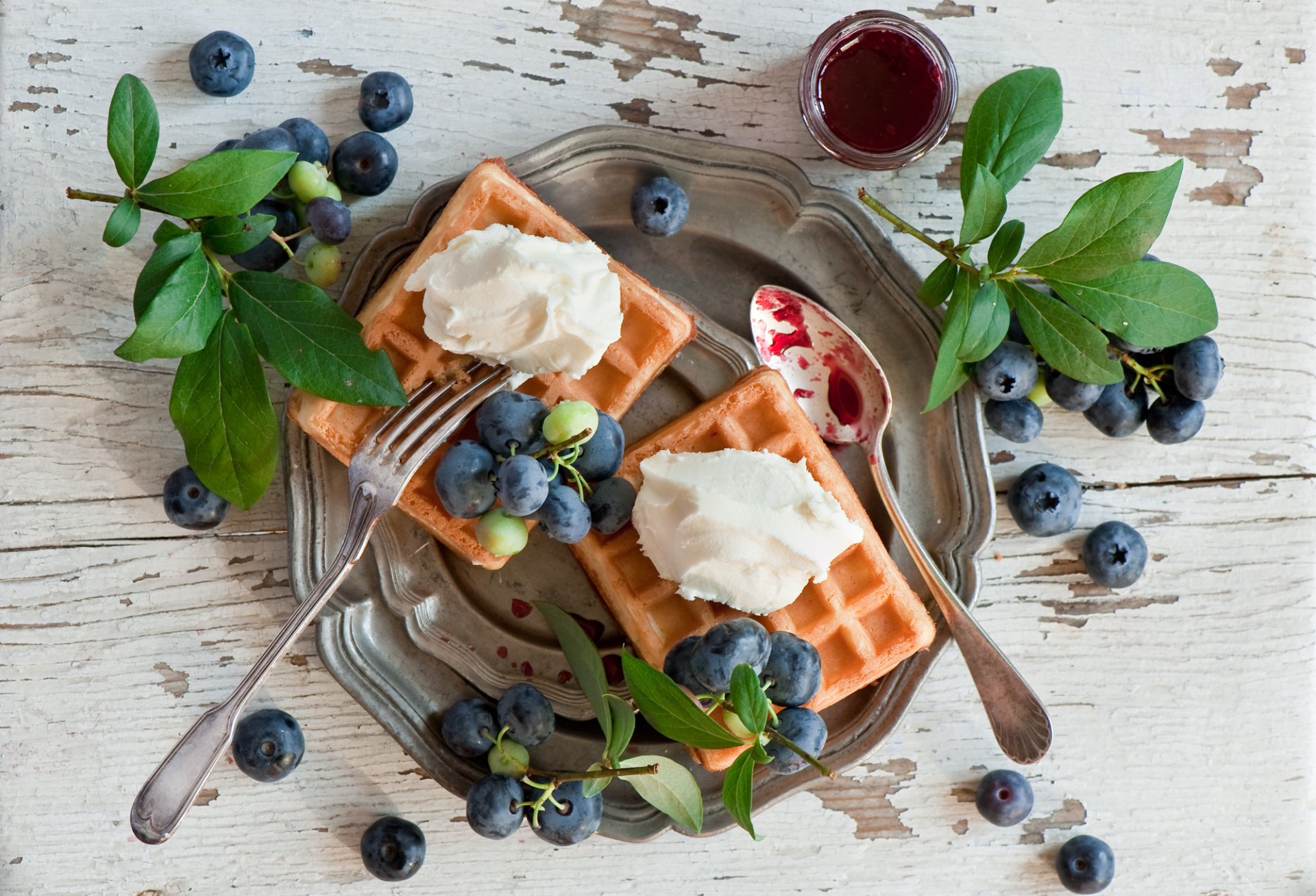 Download Food Waffle HD Wallpaper