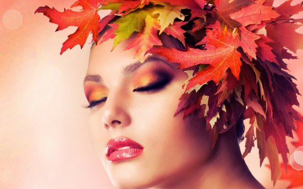 Women Face Leaf HD Wallpaper | Background Image