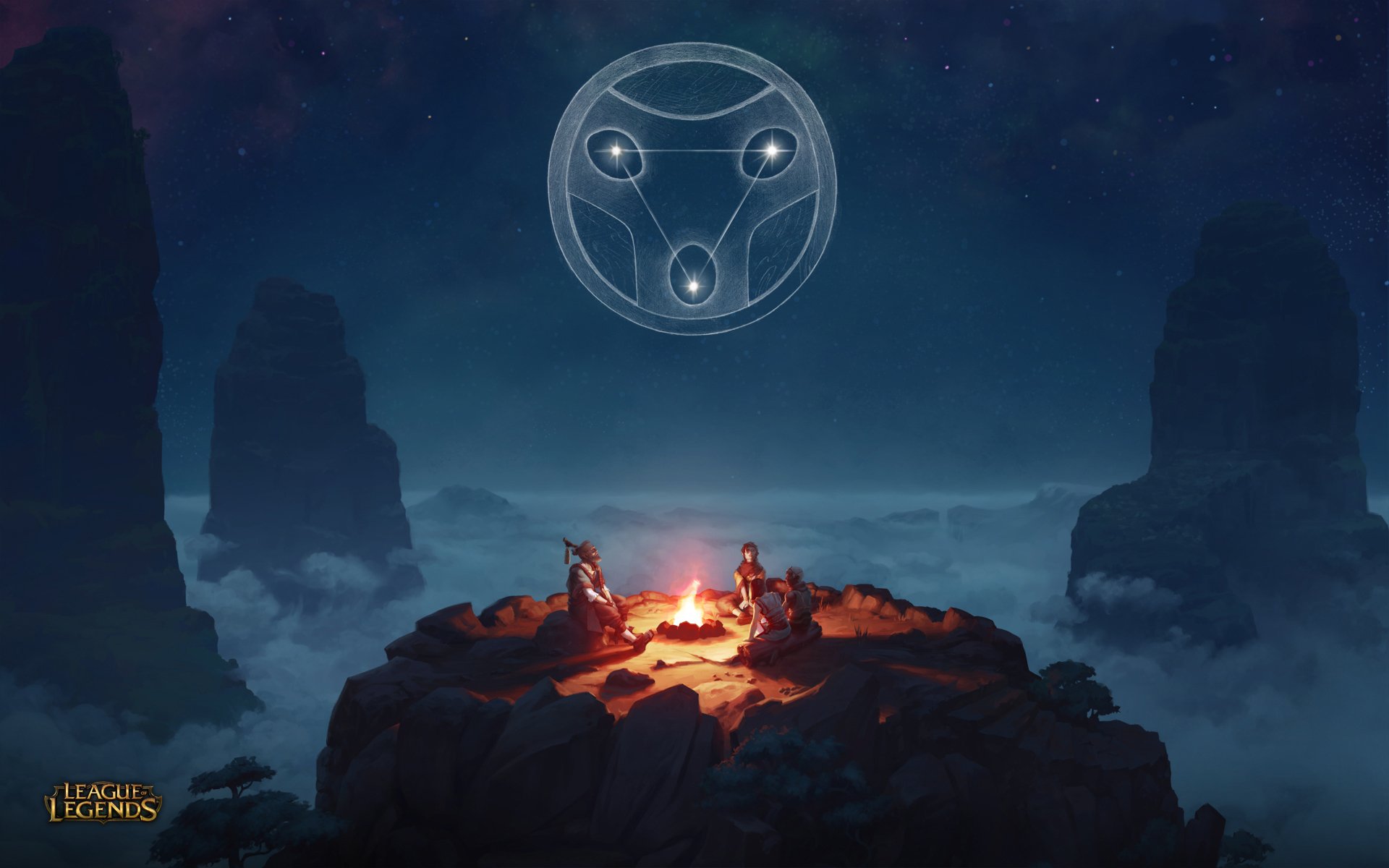 Download Star Night Cloud Mountain Video Game League Of Legends HD Wallpaper by Mitchell Malloy