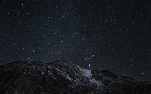 Earth Night Stars Mountain Snowdonia HD Wallpaper | Background Image
