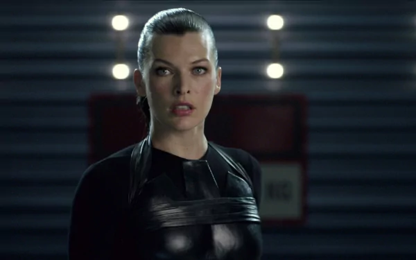 Milla Jovovich portrays Alice in a dramatic scene from Resident Evil: Afterlife, featured as a high-definition PC desktop wallpaper and background.