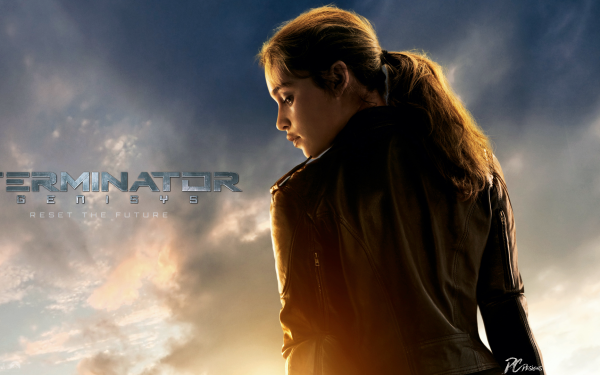 Movie Terminator Genisys Terminator Sarah Connor Emilia Clarke Poster HD Wallpaper | Background Image