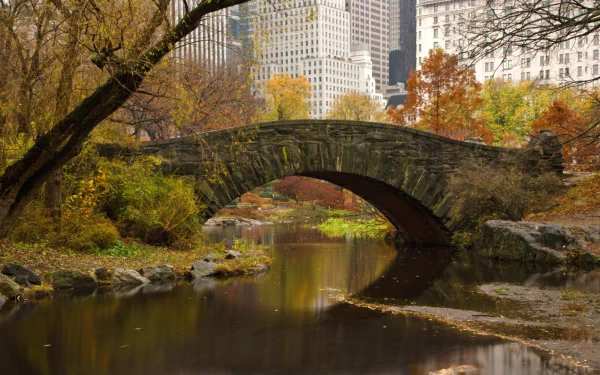 Gapstow Bridge New York Manhattan man made bridge Central Park HD Desktop Wallpaper | Background Image
