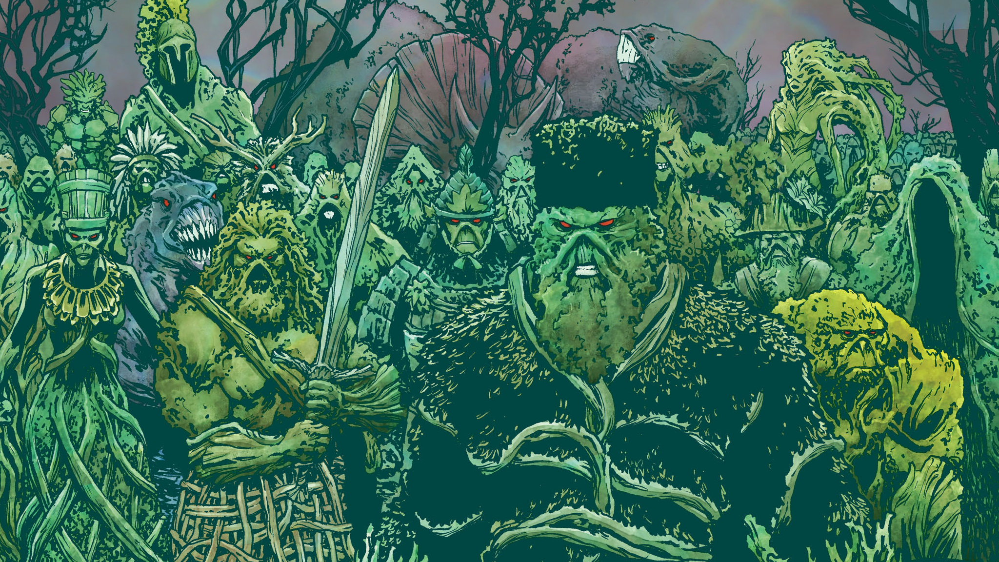 Comics Swamp Thing HD Wallpaper Background Image.