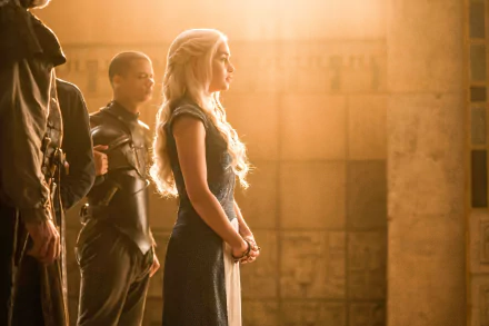 Jacob Anderson Grey Worm Emilia Clarke Daenerys Targaryen TV Show Game Of Thrones HD Desktop Wallpaper | Background Image