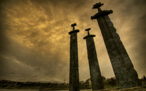 Man Made Stavanger Swords Monument HD Wallpaper | Background Image