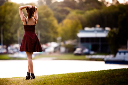 woman rear HD Desktop Wallpaper | Background Image