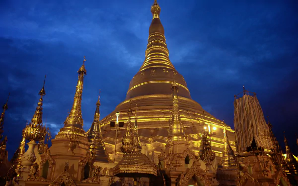 yangon Myanmar religious Shwedagon Pagoda HD Desktop Wallpaper | Background Image