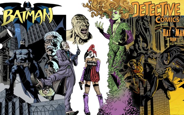 Comics Batman Joker Harley Quinn Poison Ivy Robin HD Wallpaper | Background Image