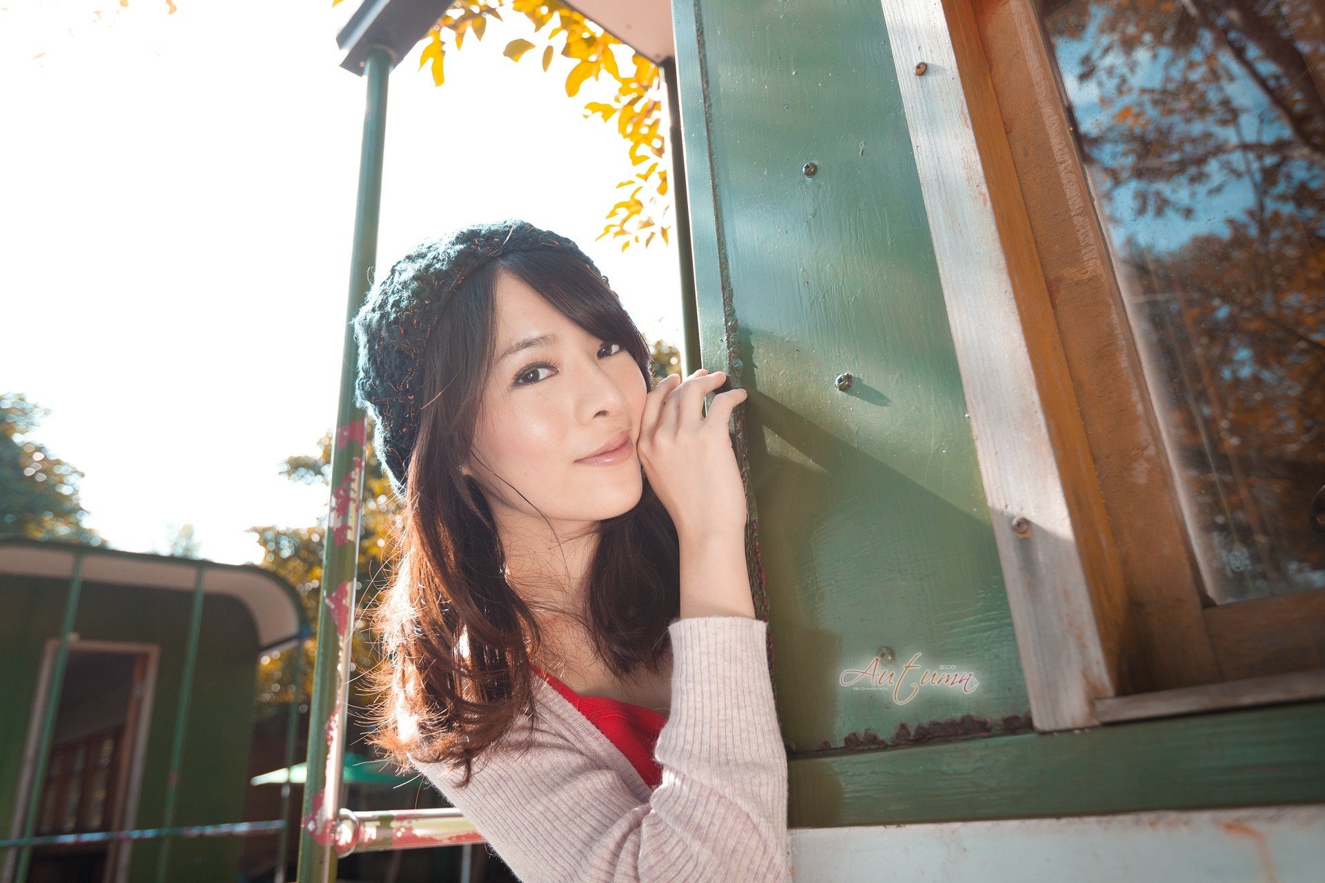 Download Smile Fall Taiwanese Asian Woman Becky (Taiwanese Model) HD Wallpaper by Novafly