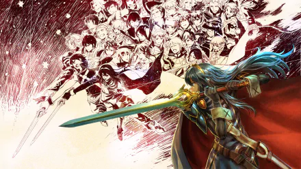 Frederick (Fire Emblem) Lon'qu (Fire Emblem) Henry (Fire Emblem) blue hair sword Tiki (Fire Emblem) Gaius (Fire Emblem) Chrom (Fire Emblem) Lucina (Fire Emblem) Elise (Fire Emblem) Donnel (Fire Emblem) video game Fire Emblem Awakening HD Desktop Wallpaper | Background Image