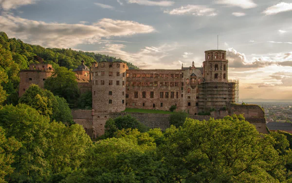 man made Heidelberg Castle HD Desktop Wallpaper | Background Image