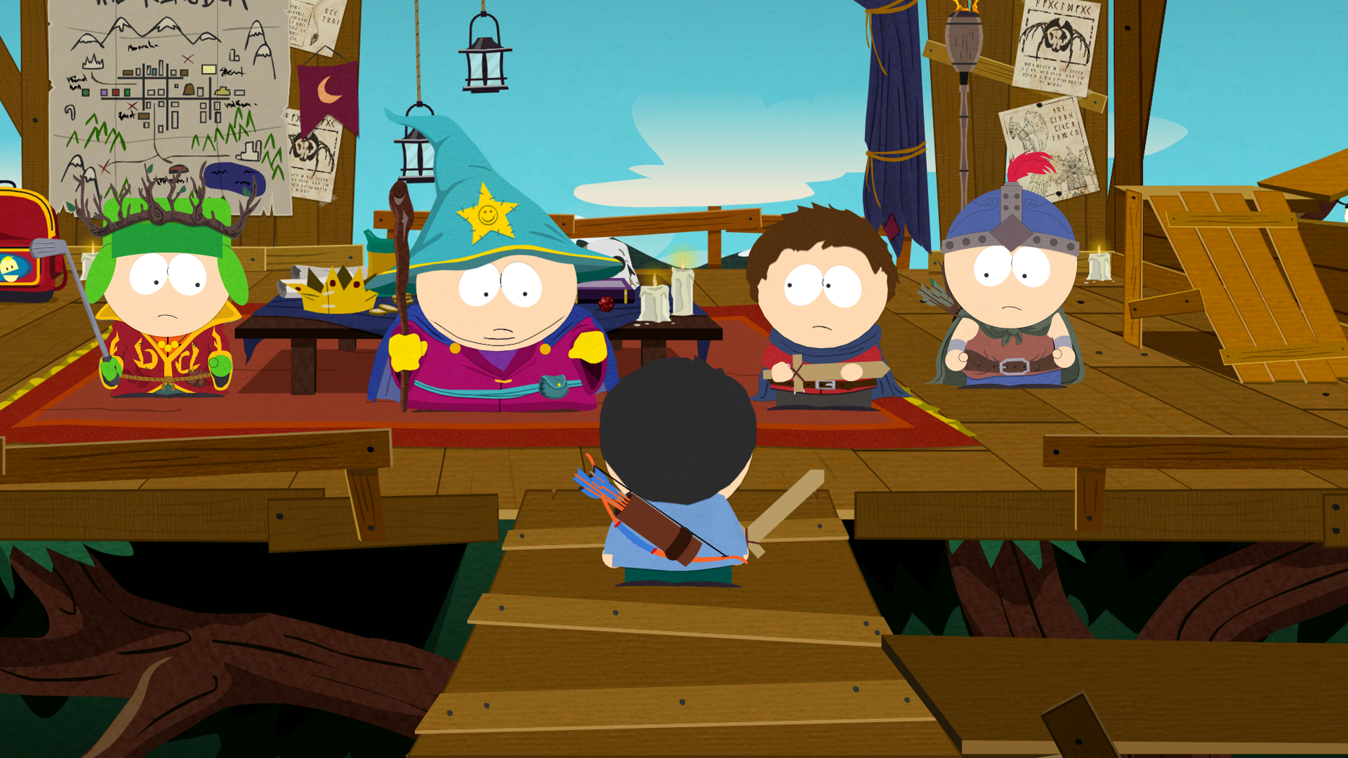 Download Clyde Donovan Craig Tucker Stan Marsh Eric Cartman Kyle Broflovski  TV Show South Park 4k, image size:1920x1080