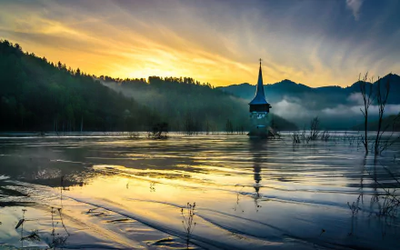  Geamana flooded church