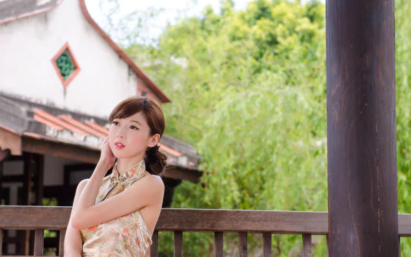 Taipei lin antai historical home Taiwanese asian model woman Chén Qiáoqiáo HD Desktop Wallpaper | Background Image