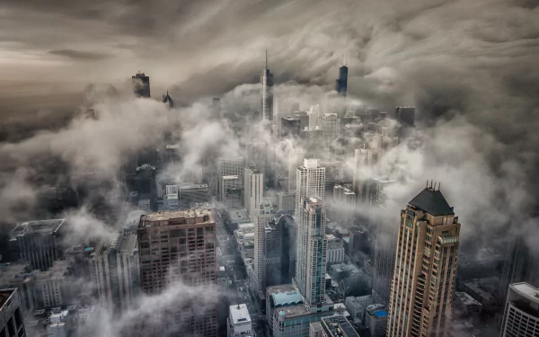  Aerial view of Chicago, Illinois