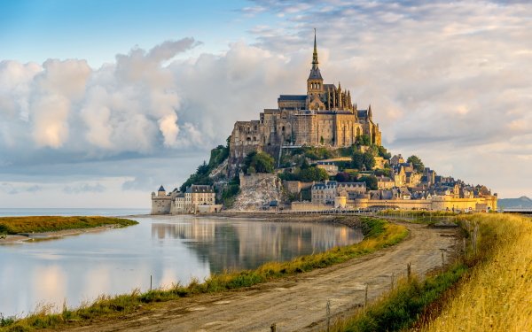 Religious Mont Saint-Michel Abbey France Architecture Normandy HD Wallpaper | Background Image