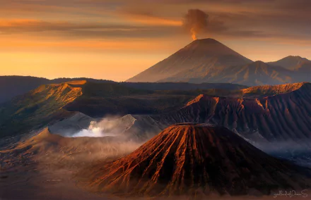 Indonesia Java (Indonesia) volcano nature Mount Bromo HD Desktop Wallpaper | Background Image