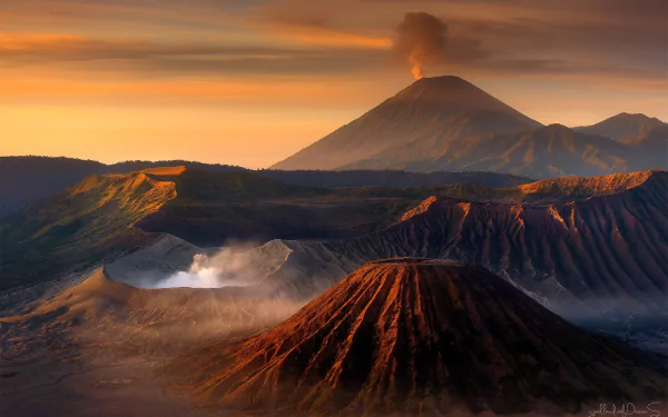 Indonesia Java (Indonesia) volcano nature Mount Bromo HD Desktop Wallpaper | Background Image