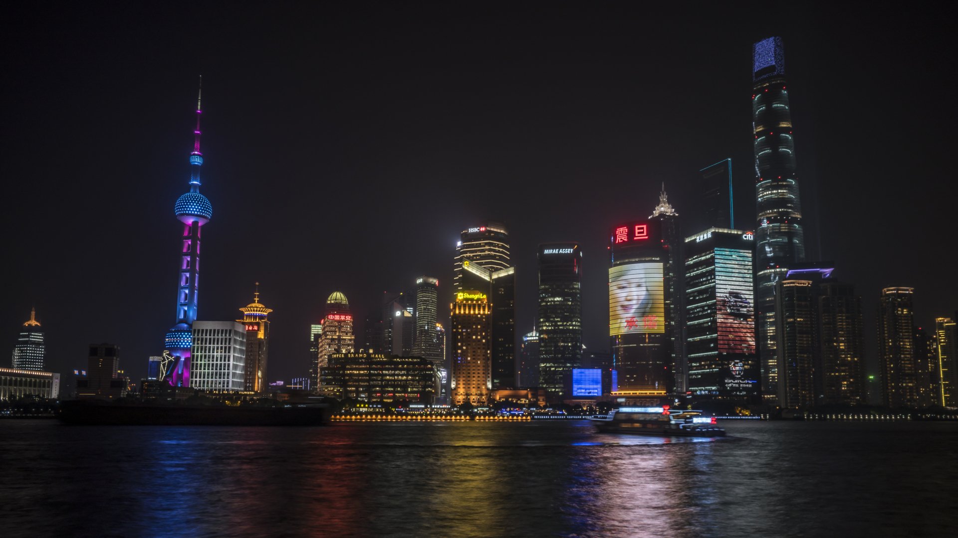 Download Oriental Pearl Tower Night China Man Made Shanghai 4k Ultra HD Wallpaper