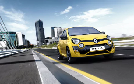 yellow car Renault vehicle Renault Twingo HD Desktop Wallpaper | Background Image