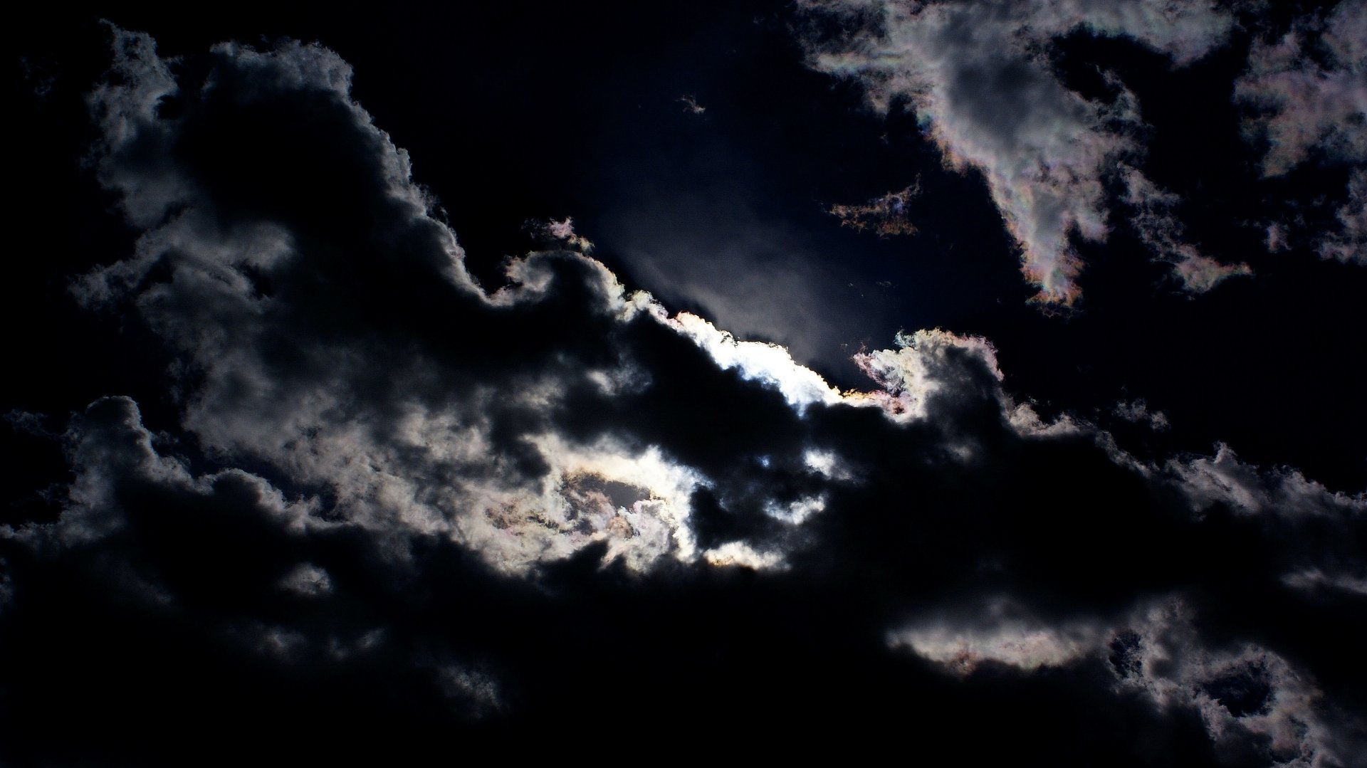 dark night sky clouds