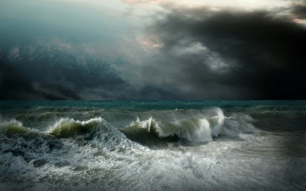 Earth Storm Ocean Sea Wave Sky Cloud HD Wallpaper | Background Image