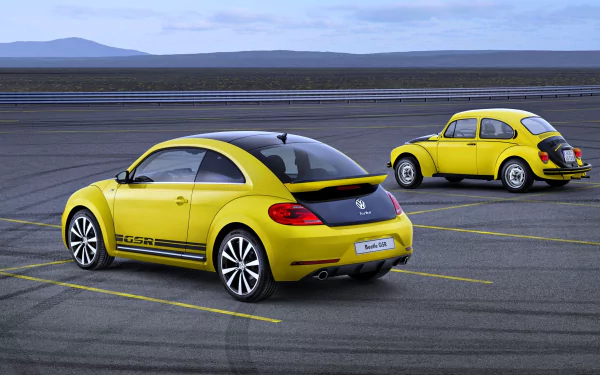 yellow car car vehicle Volkswagen Beetle GSR HD Desktop Wallpaper | Background Image