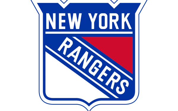 8K Ultra HD New York Rangers sports logo designed as a PC desktop wallpaper and background.
