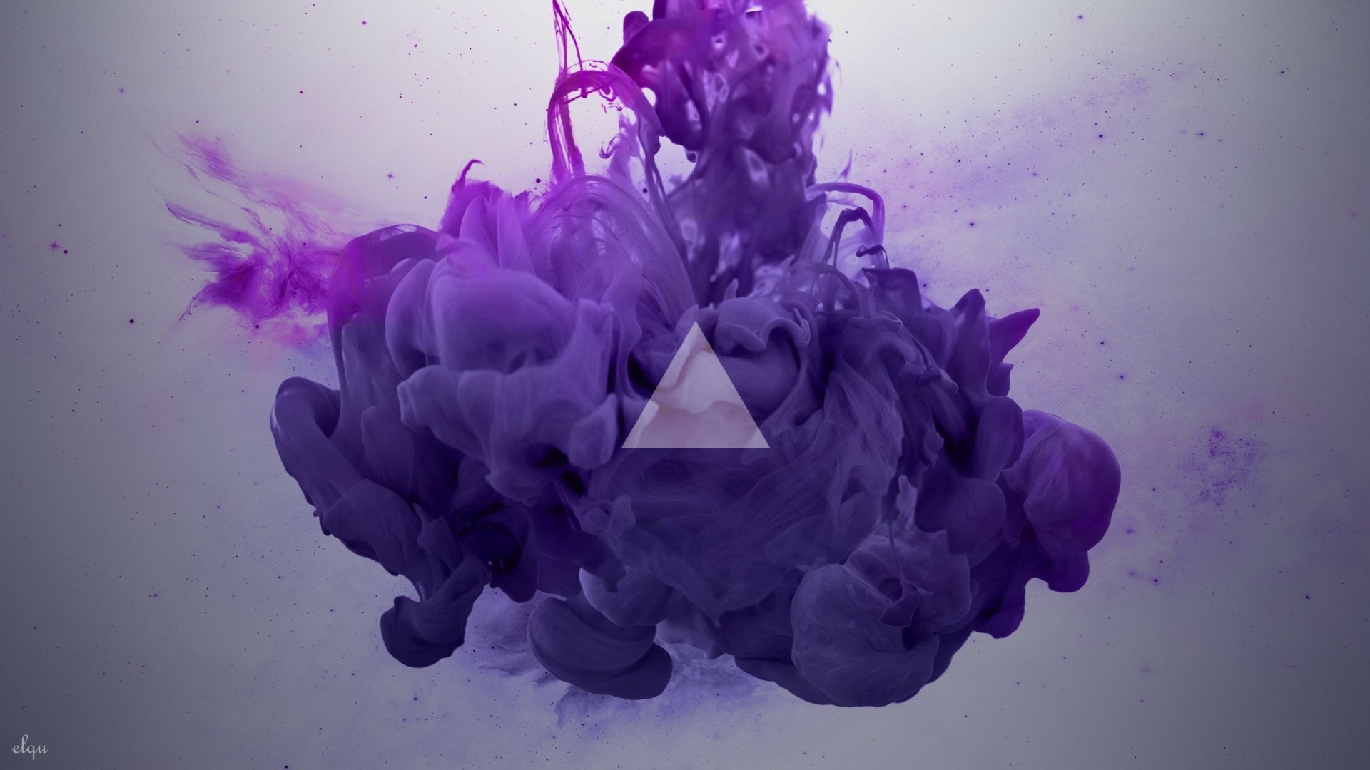 Download Smoke Purple Ink Abstract Triangle Abstract Purple HD Wallpaper
