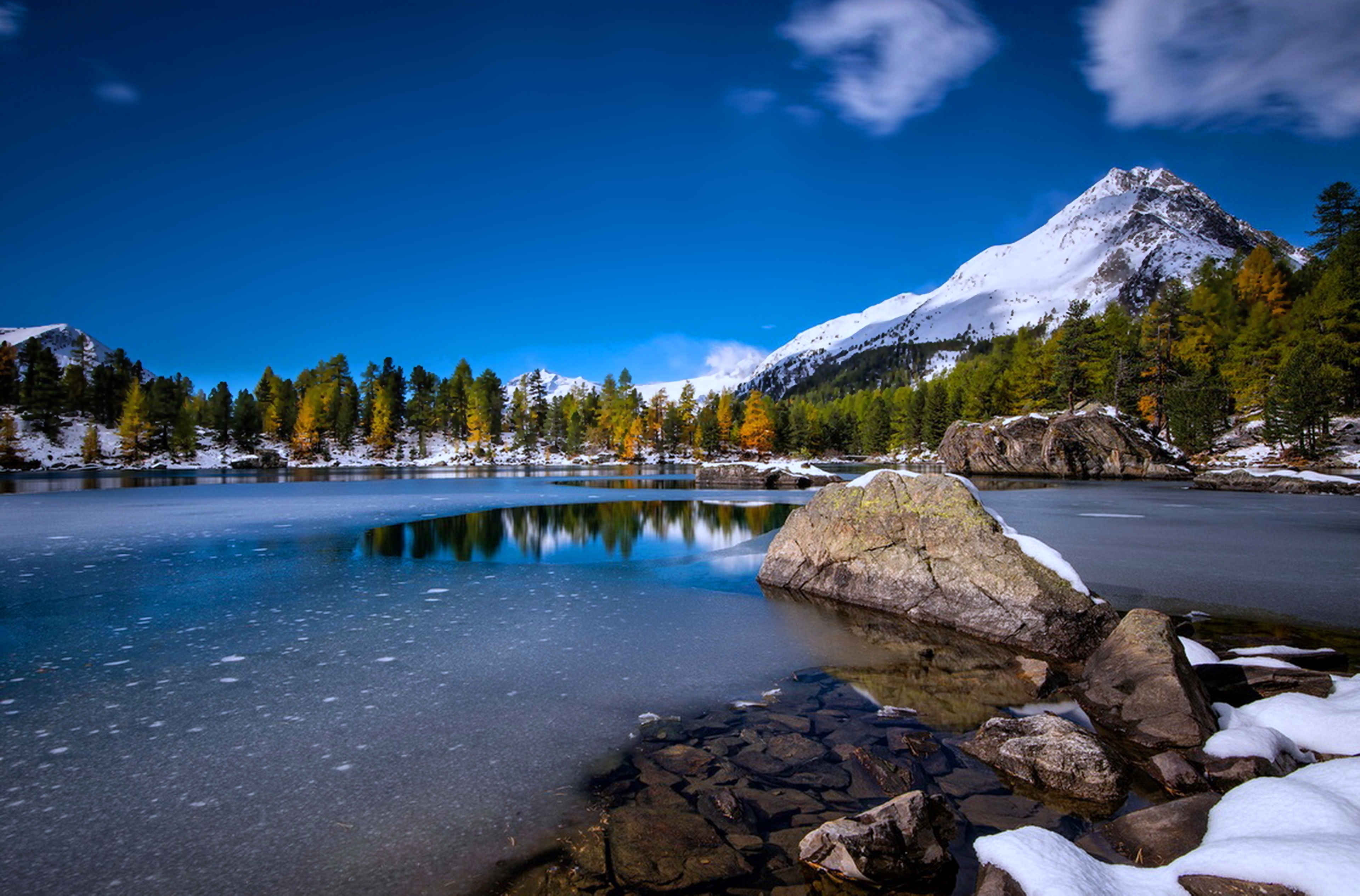 Icy Lake 4k Ultra HD Wallpaper | Background Image | 3840x2530 | ID