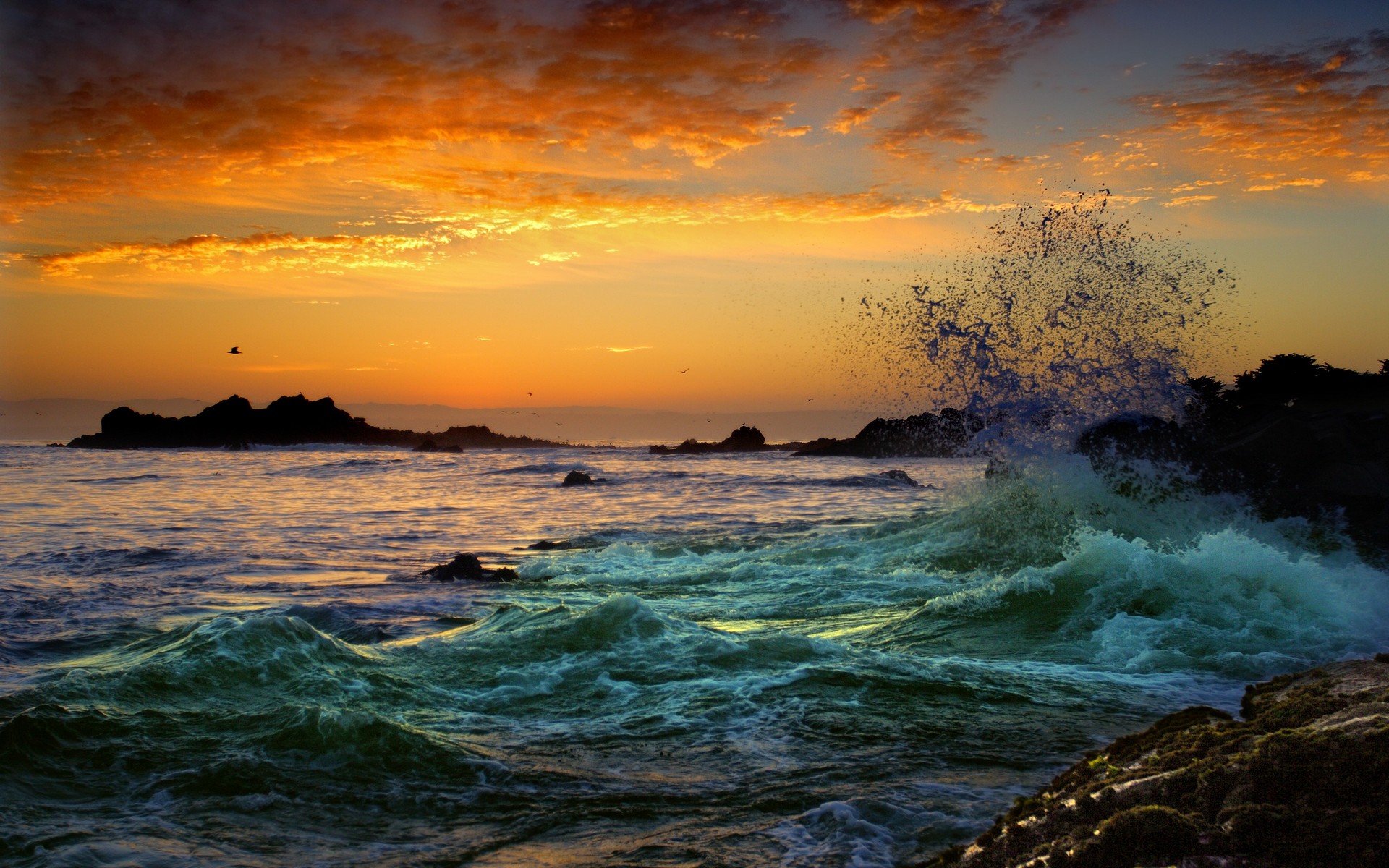 Download Wave Ocean Sunset Nature Seascape Ocean Waves HD Wallpaper