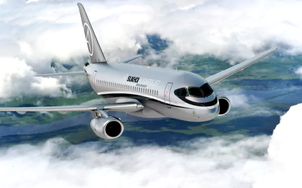 jet airplane vehicle Sukhoi SuperJet 100 HD Desktop Wallpaper | Background Image
