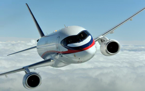 Download Jet Airplane Vehicle Sukhoi Superjet 100 4k Ultra Hd Wallpaper