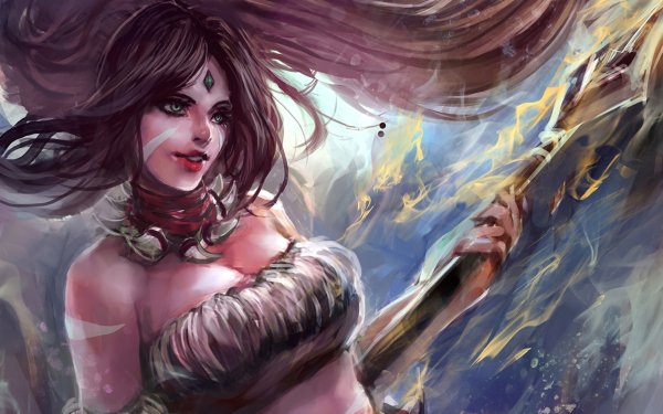 Video Game League Of Legends Nidalee Spear HD Wallpaper | Background Image
