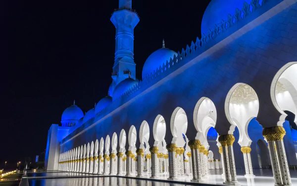 mosque United Arab Emirates Abu Dhabi religious Sheikh Zayed Grand Mosque HD Desktop Wallpaper | Background Image