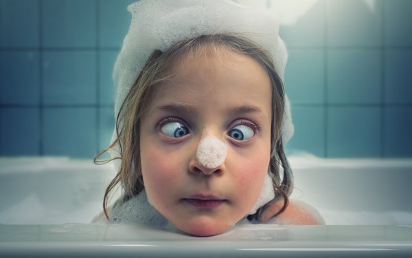 Photography Child Face Foam Blue Eyes HD Wallpaper | Background Image