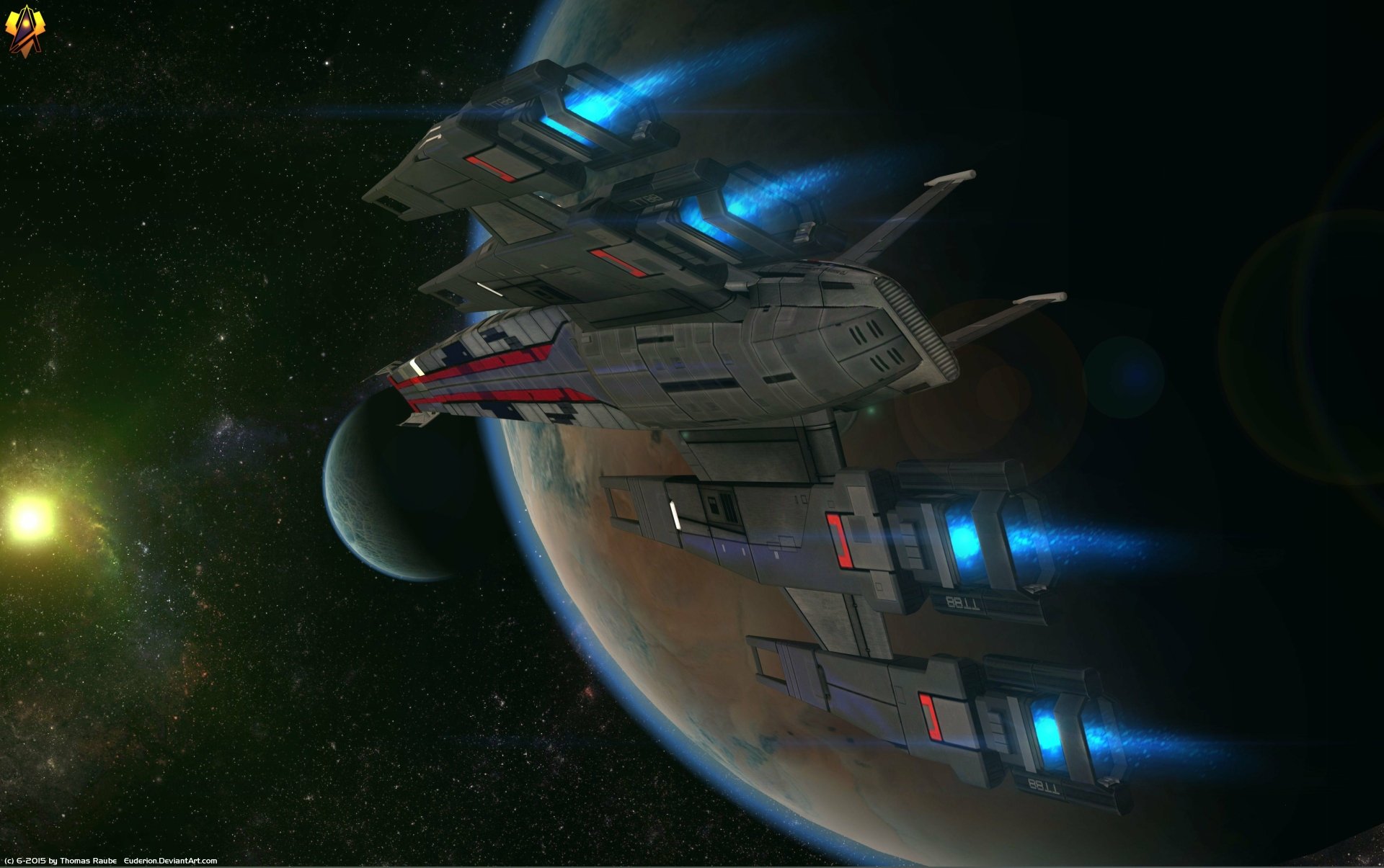 Black Widow Starship by Euderion