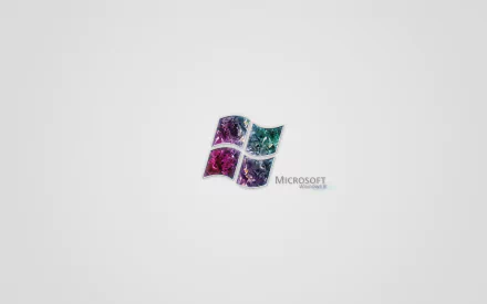 A vibrant HD desktop wallpaper featuring the Microsoft Windows logo, designed with colorful textures, representing Windows 8 technology.