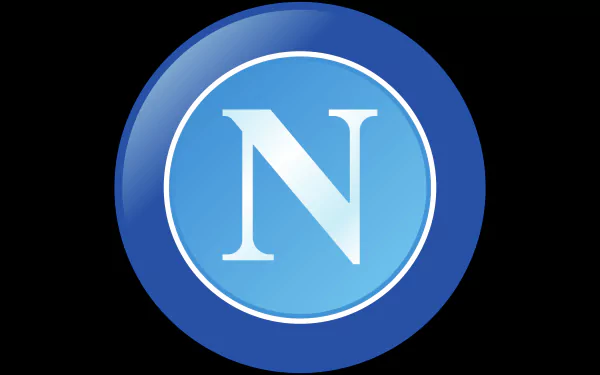 4K Ultra HD PC desktop wallpaper featuring the official S.S.C. Napoli logo with a blue gradient background, representing the Italian sports club.