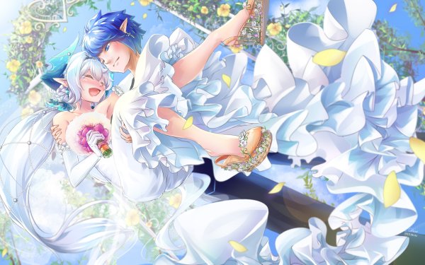 Video Game Elsword Wedding Dress Lu Ciel HD Wallpaper | Background Image