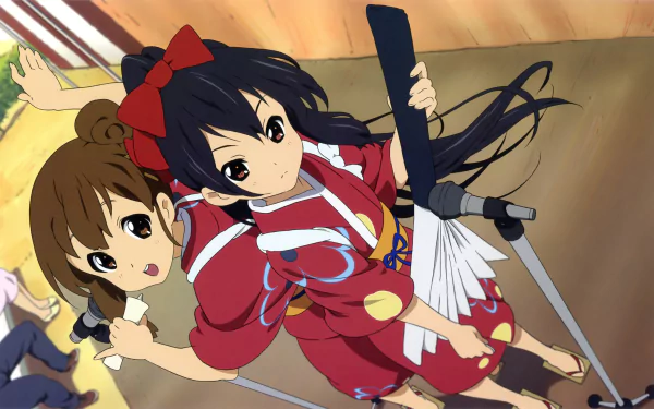 Mio Akiyama Yui Hirasawa Anime K-ON! HD Desktop Wallpaper | Background Image