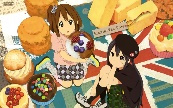 Yui Hirasawa Azusa Nakano Anime K-ON! HD Desktop Wallpaper | Background Image