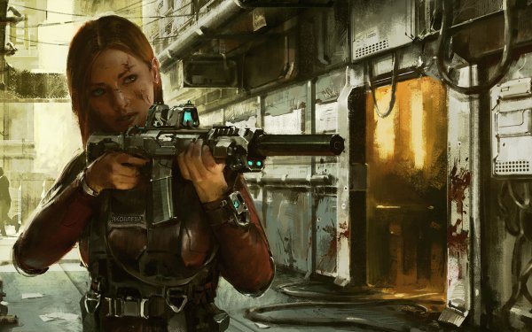 Sci Fi Women Warrior HD Wallpaper | Background Image